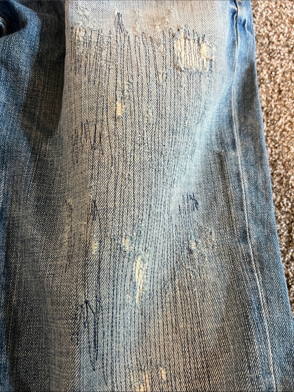 GUESS Falcon Slim Boot Men's Distressed 33/32 Jeans - Picture 4 of 8